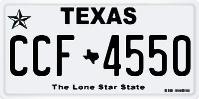 TX license plate CCF4550