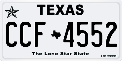 TX license plate CCF4552