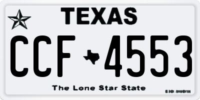 TX license plate CCF4553