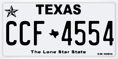 TX license plate CCF4554