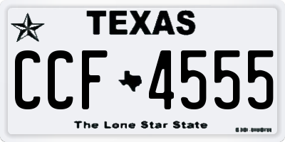 TX license plate CCF4555