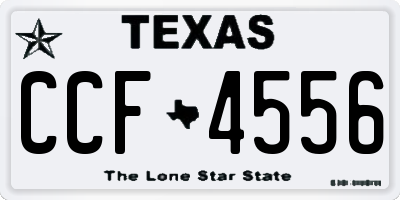 TX license plate CCF4556