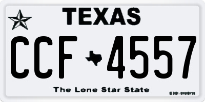 TX license plate CCF4557