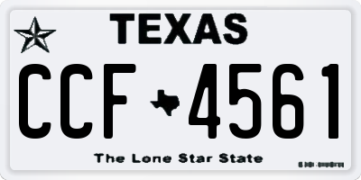 TX license plate CCF4561