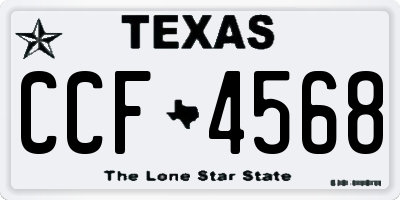 TX license plate CCF4568