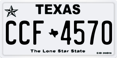 TX license plate CCF4570
