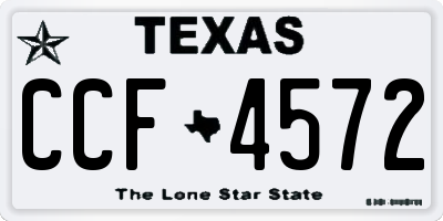 TX license plate CCF4572