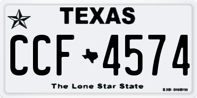 TX license plate CCF4574