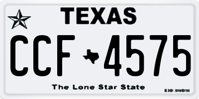 TX license plate CCF4575