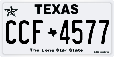 TX license plate CCF4577