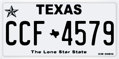 TX license plate CCF4579