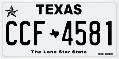 TX license plate CCF4581