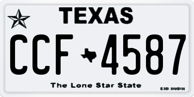 TX license plate CCF4587