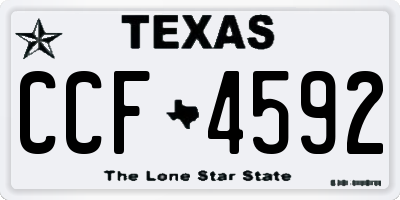 TX license plate CCF4592
