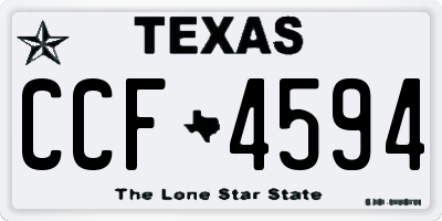TX license plate CCF4594