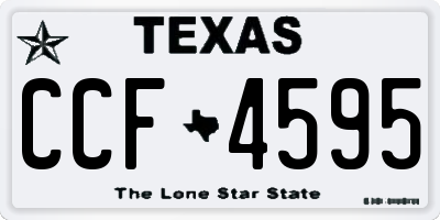 TX license plate CCF4595