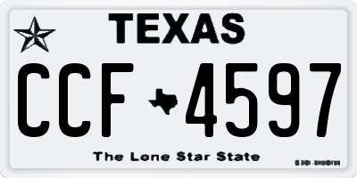 TX license plate CCF4597