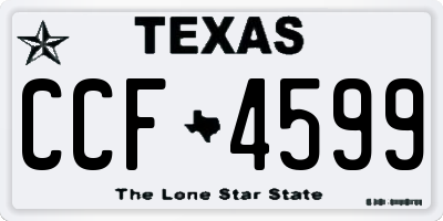 TX license plate CCF4599