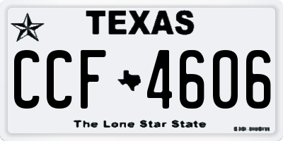 TX license plate CCF4606