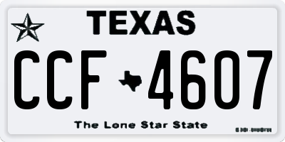 TX license plate CCF4607