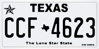TX license plate CCF4623