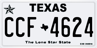 TX license plate CCF4624
