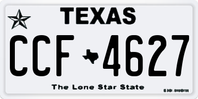 TX license plate CCF4627