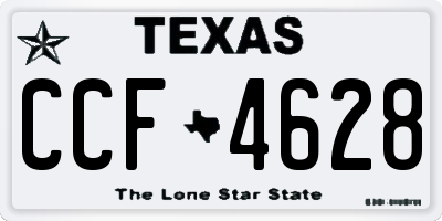 TX license plate CCF4628