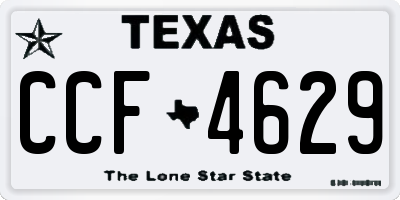 TX license plate CCF4629
