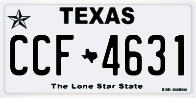 TX license plate CCF4631