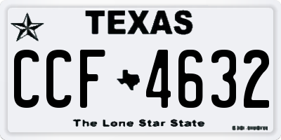 TX license plate CCF4632