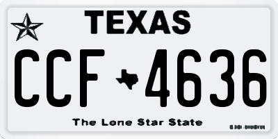TX license plate CCF4636