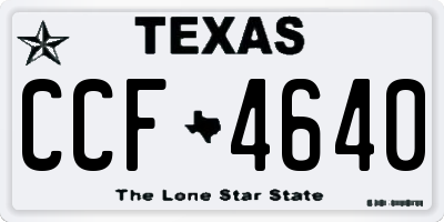 TX license plate CCF4640