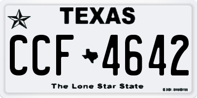TX license plate CCF4642