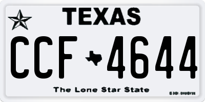 TX license plate CCF4644