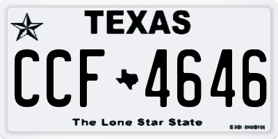 TX license plate CCF4646
