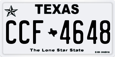 TX license plate CCF4648