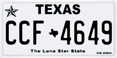 TX license plate CCF4649
