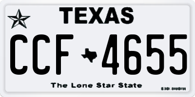 TX license plate CCF4655