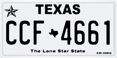 TX license plate CCF4661