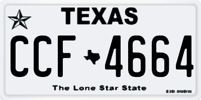 TX license plate CCF4664