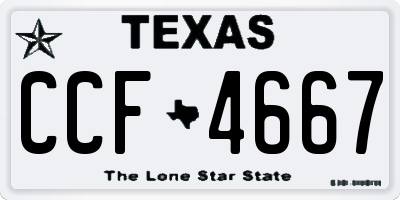 TX license plate CCF4667