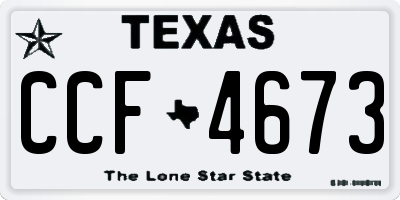 TX license plate CCF4673