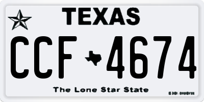 TX license plate CCF4674