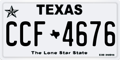 TX license plate CCF4676