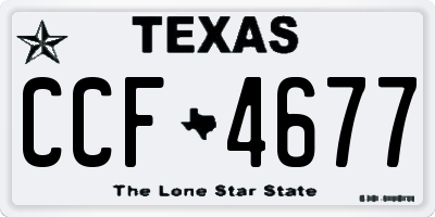 TX license plate CCF4677