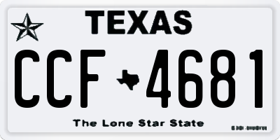 TX license plate CCF4681