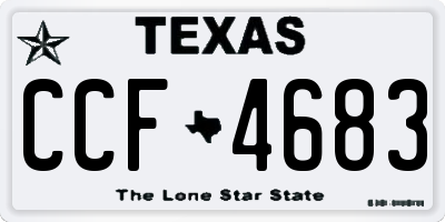 TX license plate CCF4683