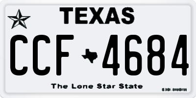 TX license plate CCF4684