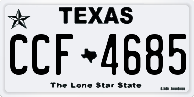 TX license plate CCF4685